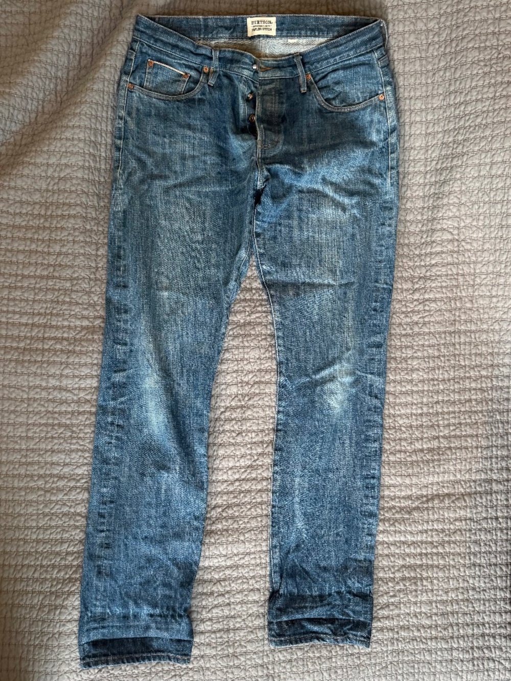 Taylor Stitch & Stetson Greencast Selvedge Jeans Democratic Fit 35